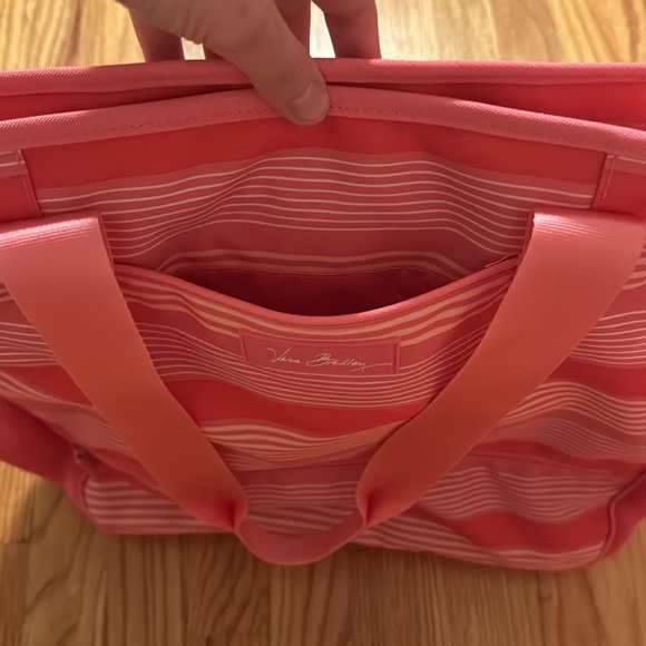 Vera Bradley Pink Striped Tote - Picture 5 of 14